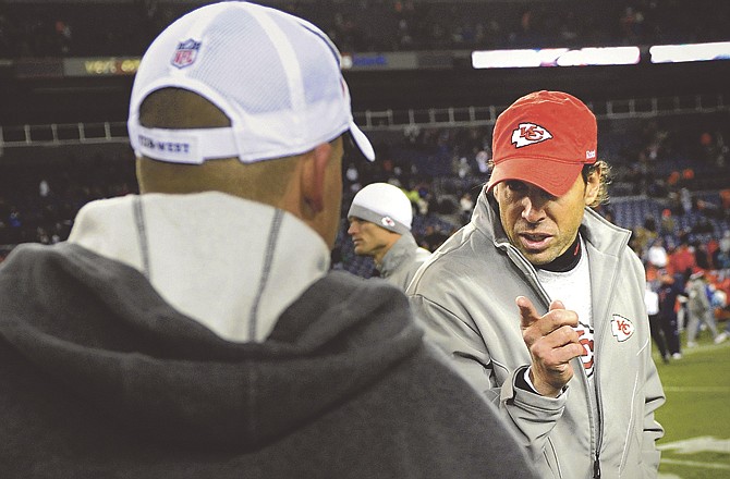 Chiefs head coach Todd Haley has words for Broncos coach Josh McDaniels but no handshake Sunday night after Denver crushed the Chiefs at Invesco Field at Mile High. 