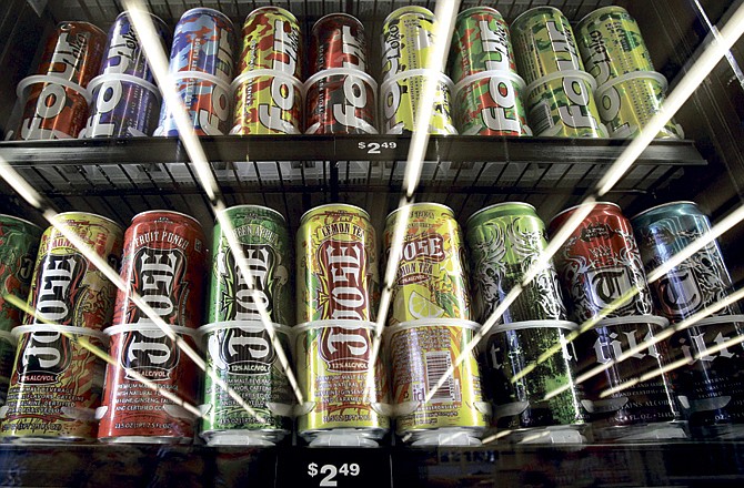 The FDA warned makers of alcoholic energy drinks like these Wednesday, saying the caffeine added to the beverages is an "unsafe food additive."