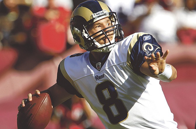 Rams quarterback Sam Bradford looks to throw during Sunday's game against the 49ers in San Francisco. 