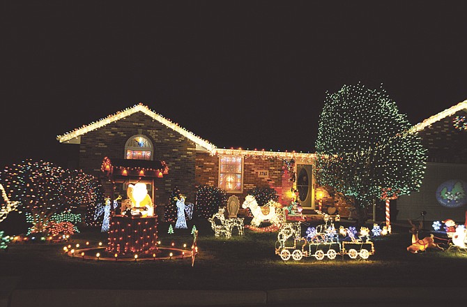 Lois and Cliff White won in the Best use of Lights Category last year, located at 1745 Del Cerro in Jefferson City. 