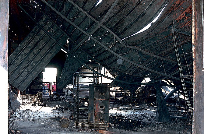 The intense heat of the fire at Clennin Meats caused ashes and charred chunks of insulation, roofing and other debris to become airborne and scattered over a wide area. 