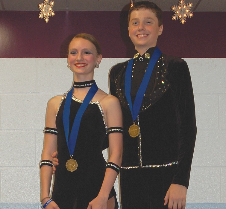 Contributed photo
Emma Trent, Auxvasse, and her skating partner, Aaron Taylor of Racine, Wis., won first place in the Team Dance category of the 2010 USA Roller Sports Figure Skating National Championships.