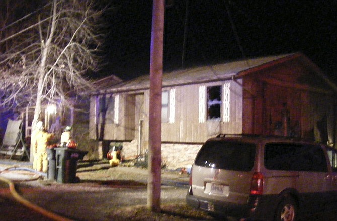 Fire heavily damaged this residence at 521 S. Westminster Ave. in Fulton on Sunday night.