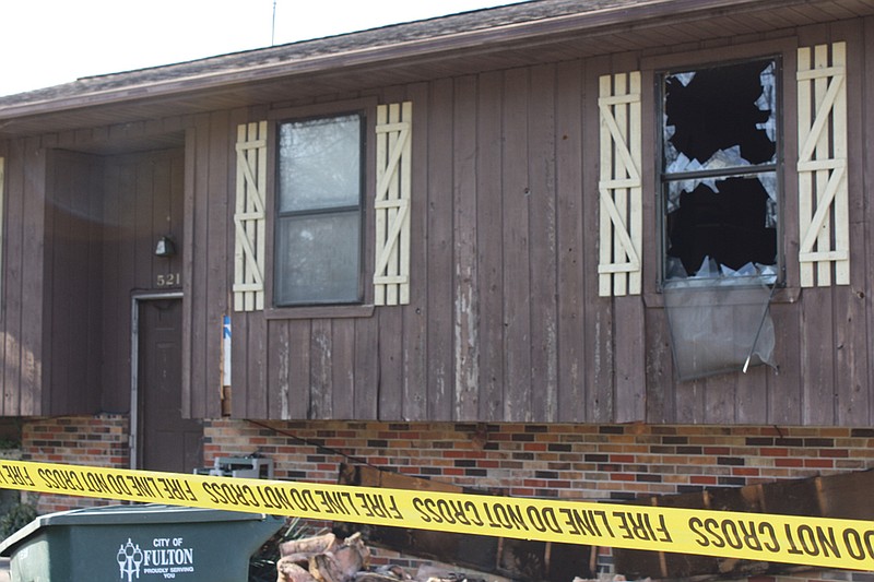 Don Norfleet/FULTON SUN photo: The residence of Nick Miller at 521 S. Westminster Ave. sustained an estimated $50,000 in damages during a fire Sunday night. No one was injured in the blaze that firemen say started in the electrical wiring in the basement.