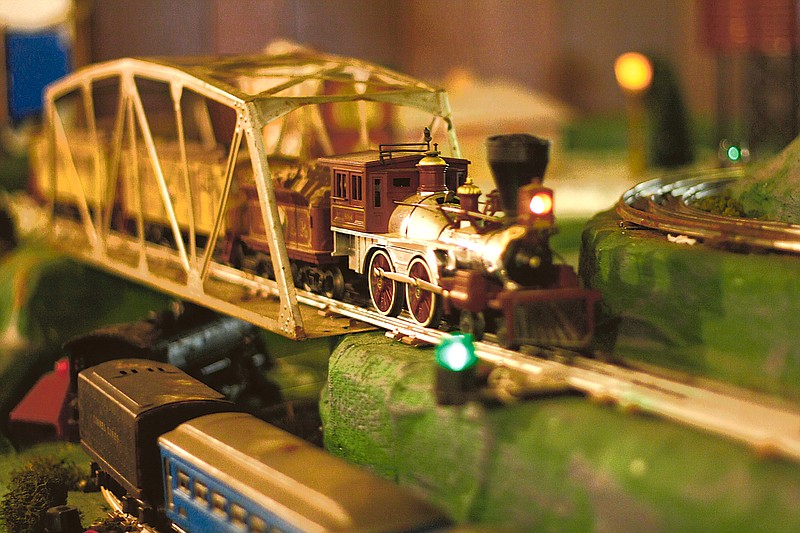 Stephanie Backus/FULTON SUN photo: There were few things the late Frank "Pooley" Griffith enjoyed more than his train collection, and sharing it with others. From 1-4 p.m. on Dec. 18 at 4791 County Rd. 105, Griffith's family and friends will continue that tradition when they once again open his Christmas train display to area residents. For additional photos of the train displays see Page 11.