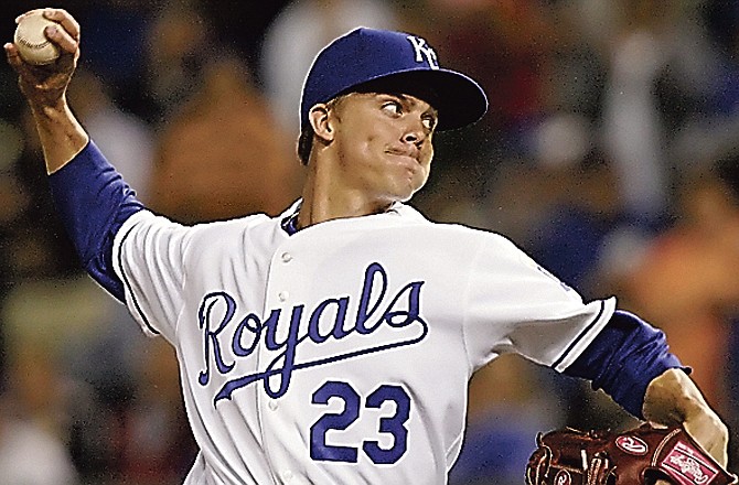 The Milwaukee Brewers have acquired former Cy Young winner Zack Greinke (above) in a trade Sunday with the Kansas City Royals.