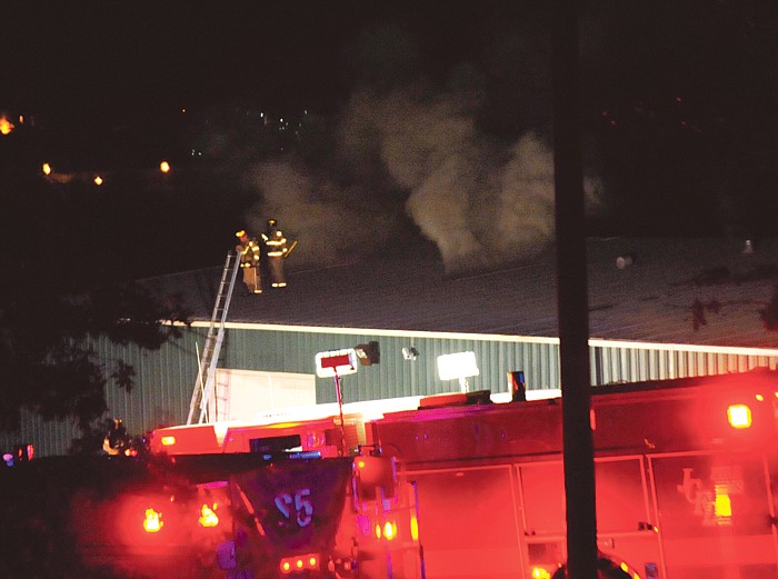 Jefferson City firefighters responded to a fire at Everharts Outdoor Supply Saturday evening on Missouri Boulevard.