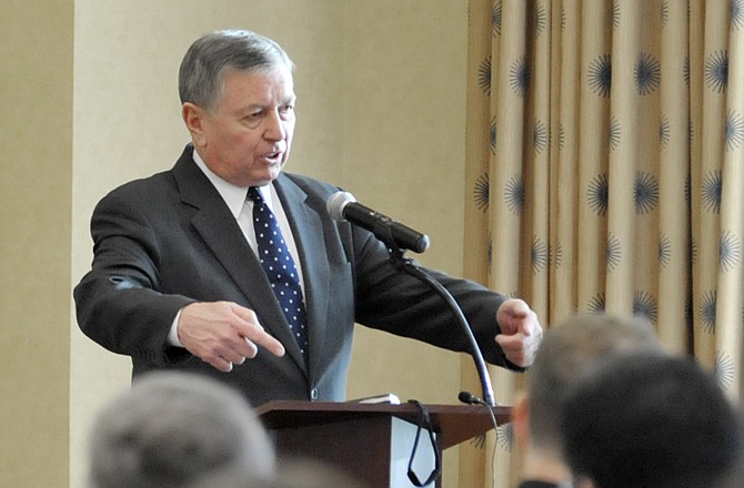 Former U.S. Attorney General John Ashcroft spoke to Missouri business leaders at the Associated Industries of Missouri Show Me Leadership event Wednesday at the Double Tree Hotel.