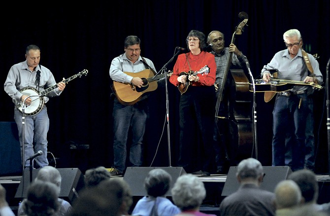 Sharon Graeff and Heritage play during the Bluegrass Music Awards and Mid-West Convention on Saturday at the Capitol Plaza Hotel in Jefferson City.