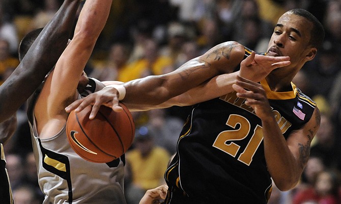 Missouri junior Laurence Bowers leads the Big 12 with 43 blocked shots.