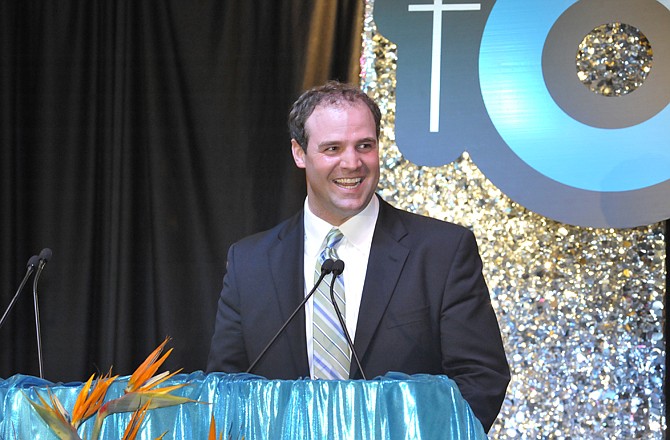 Darryl Winegar of Midwest Block and Brick was honored with the Chairman's Award on Friday evening at the 2011 Chamber Gala at the Capitol Plaza Hotel.