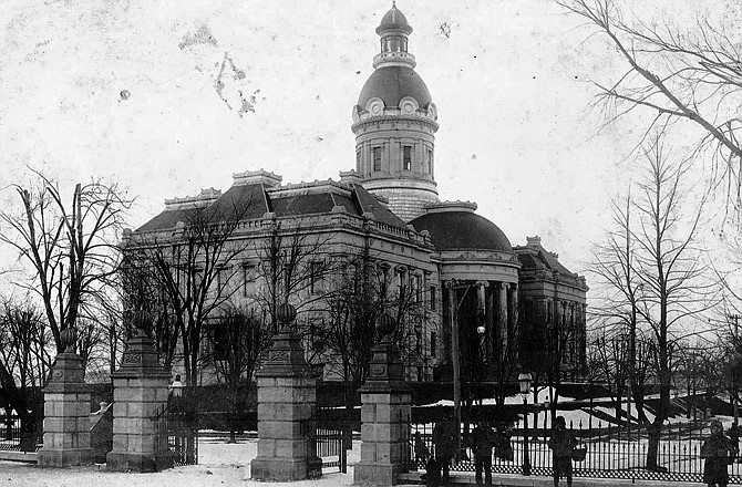 
The second Capitol in Jefferson City was built in 1840 and remodeled after the Civil War to add wings for the House and Senate. The building was destroyed by fire after a lightning strike on Feb. 5, 1911. 