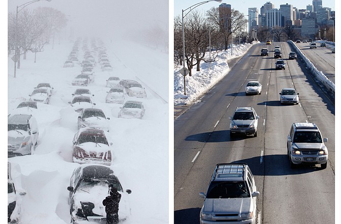 Hundreds of people were forced to abandon their cars Wednesday on Lake Shore Drive in Chicago, but by Thursday, traffic was flowing freely.