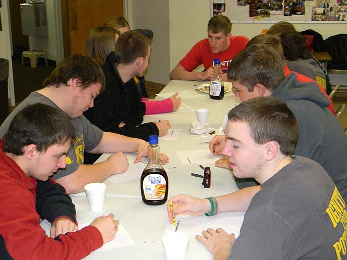 Members of the California FFA participate in an activity called  "Opportunity to Go" led by Farm Bureau Ambassador Chelsea Scheulen.