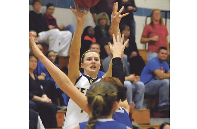 Olivia Hackmann and the Helias Lady Crusaders will take on the Eldon Lady Mustangs tonight in the semifinals of the Class 4 District 10 Tournament in Eldon. 