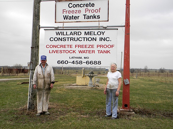 Willard and Wilma Meloy at Meloy Construction located at 37235 Highway CC, Latham.