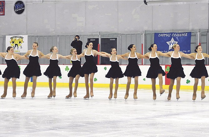 The Capital Classics Compulsory Team performed Saturday at their home synchronized skating competition at Jefferson City's Washington Park Ice Arena. 