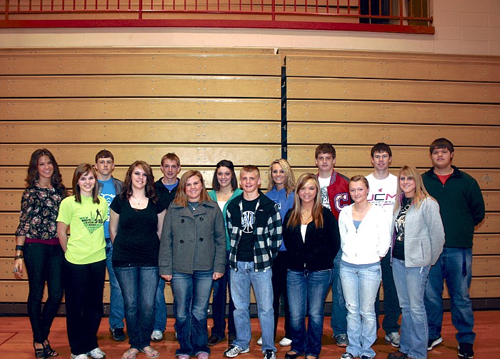 California High School students who received a 1 rating for their performance in a small ensemble at the Tri-County Music Contest, front row, from left, are Erin Cary, Jessica McKenzie, Pax Baker, Luke Burger, Bailey Glenn, Audrey Imhoff and Andrea Knipp; back row, Kassi Meisenheimer, Tyler Silvey, Grant Burger, Kirstyn Roush, Taylor Porter, Alec Ramsdell, Connor McGill and Jeremy Jungmeyer.