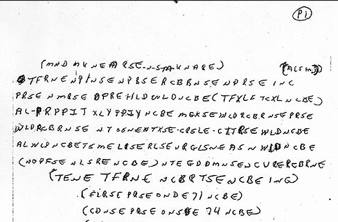 The meanings of coded notes (above) in an unsolved Missouri murder case remain a mystery to this day. See more at http://1.usa.gov/evCb2i