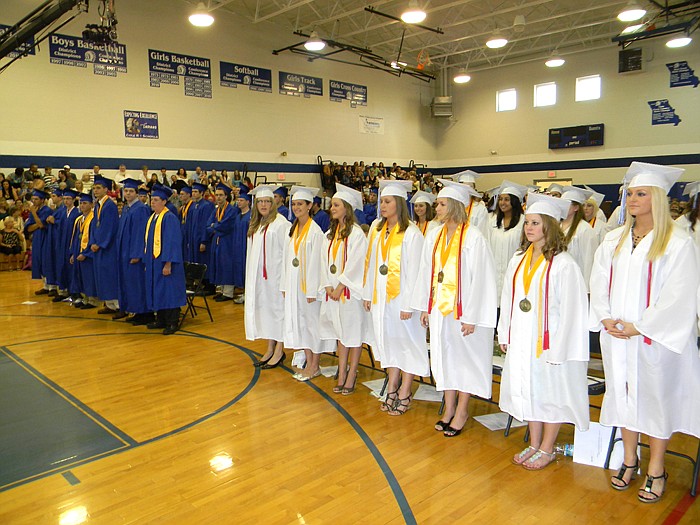 Members of the Russellville Class of 2011 at their Graduation Ceremony held Friday, May 21 at the school.