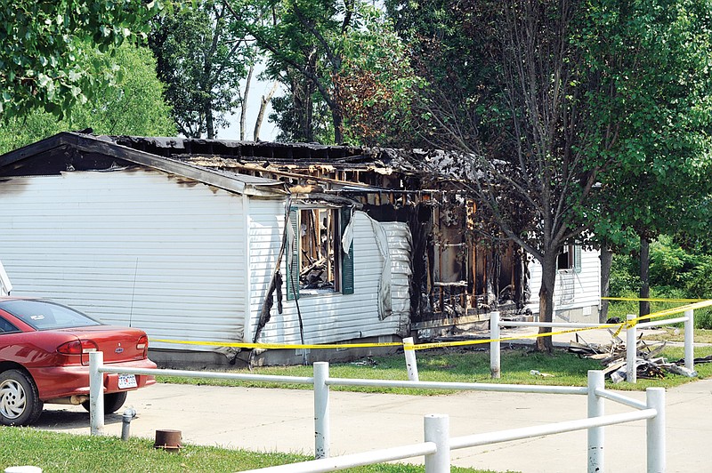 This home at 11049 Brad Drive is the subject of an arson investigation after a fire destroyed it Saturday in Holts Summit.