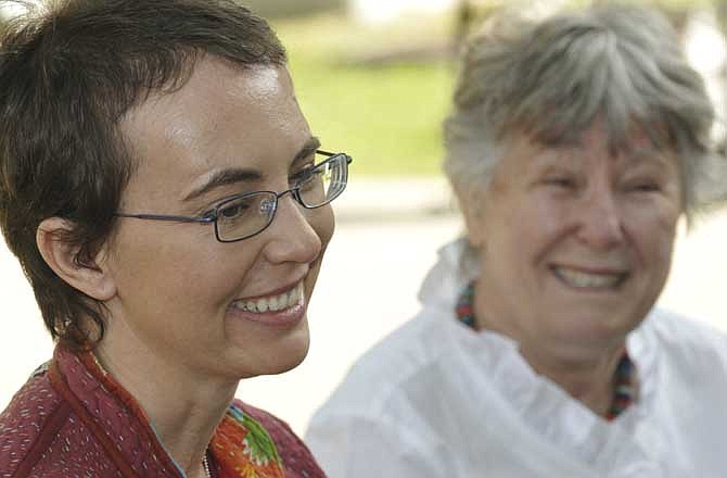 This, most recent photo of Rep. Gabrielle Giffords since she was shot, was posted to her public Facebook page by her aides Sunday morning. The woman in the background is her mother Gloria Giffords. The photo was taken May 17, 2011, at TIRR Memorial Hermann Hospital, the day after the launch of Endeavour and the day before she had her cranioplasty. 