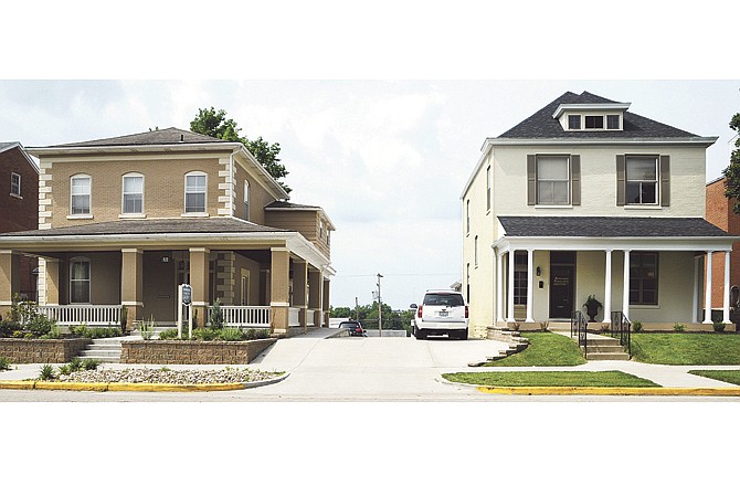 The structures at 522 and 518 E. Capitol Ave. have been awarded the Golden Hammer Award. The house at 518, left, is owned by Stacey and Mark Young and 522, right, is owned by Curtis Hanrahan.