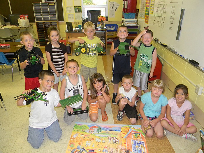 Amy Schroer's first grade class who learned about farm life.