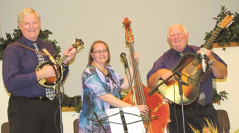 Bob Hammons & Wildwood will entertain Saturday, July 9, at the New Bloomfield Lions Club Blue Grass and Gospel festival and dinner behind the New Bloomfield Lions Club field directly behind the New Bloomfield High School. From left, they are Doug Mitcham, Laura Pilant and Bob Hammons.