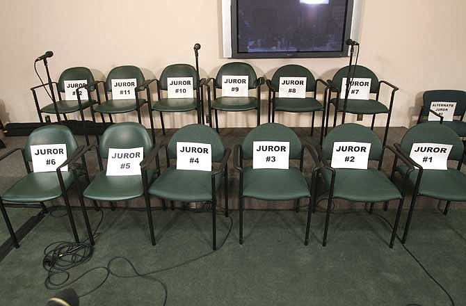 The empty juror chairs in the media room after the jury found Casey Anthony not guilty in her murder trial, at the Orange County Courthouse, in Orlando, Fla., Tuesday, July 5, 2011. All the jurors, including alternates, declined to attend a news conference after the verdict was read. 