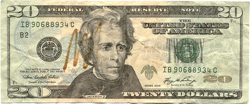 This is an example of one of the counterfeit bills the Fulton Police Department has recovered. The bills look similar to real notes but look and feel different on closer inspection.