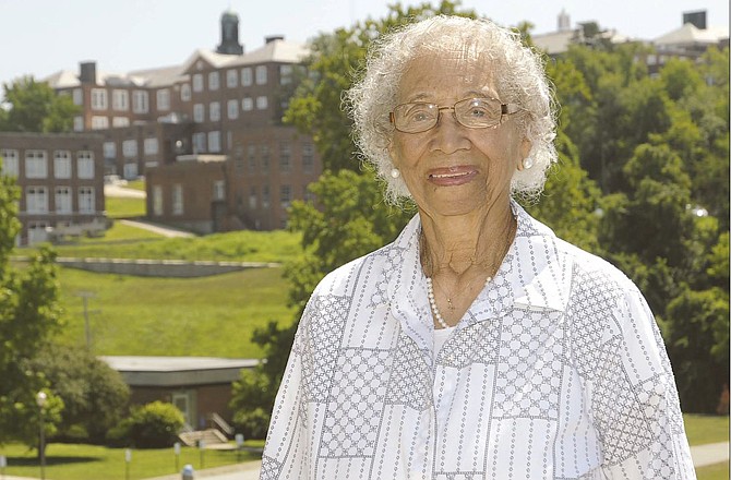 Vivian D. Jones stands outside her home near Lincoln University in Jefferson City.