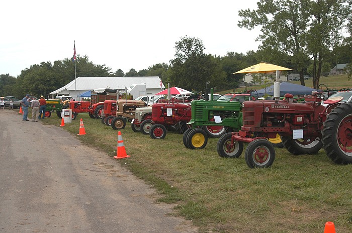 Antique tractors are on display on Saturday, Aug. 6, at the Moniteau County Fair. 