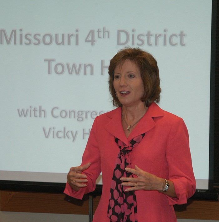 U.S. Fourth District Representative Vicky Hartzler conducted a Town Hall meeting at California on Wednesday, Aug. 10. 