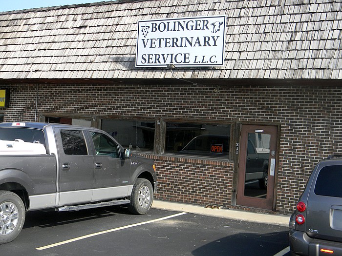 Bolinger Veterinary Service, located at 311 West Highway 50, Tipton, is a mobile cattle veterinary clinic centrally located in Tipton while being administered outside of the office through the mobile clinic.