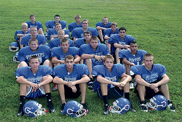 Members of the 2011 California Middle School eighth grade football team.