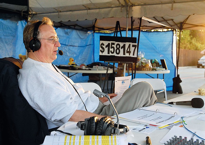 Dan Diedriech participates in a previous United Way Radiothon at Walmart. The 12th annual United Way Radio-thon will be held from 6 a.m. to 8 p.m. Friday, Sept. 30, at the Fulton Walmart parking lot.