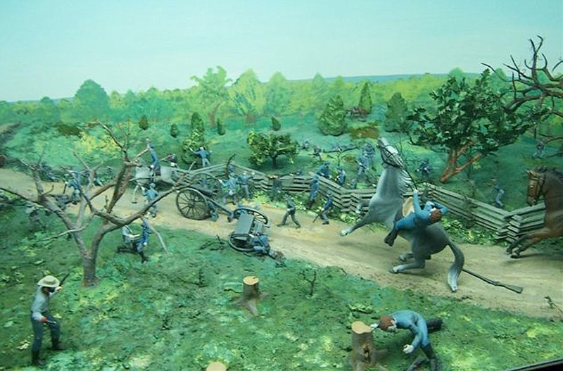 A miniature model diorama of the Civil War Battle of Moore's Mill south of Calwood will be displayed at the Kingdom of Callaway Historical Society Museum on Sept. 30 during an observance of the 150th anniversary of the creation of the Kingdom of Callaway.
