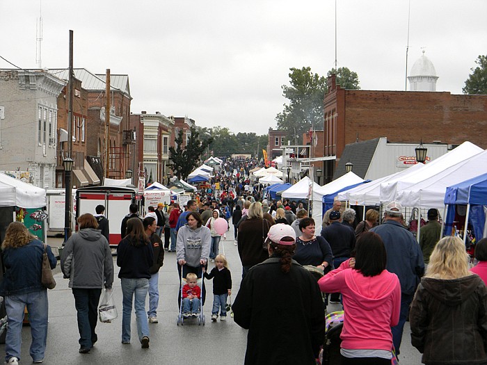 Many came out despite the colder weather and rain to the 2011 Ozark Ham and Turkey Festival held Saturday, Sept. 17.