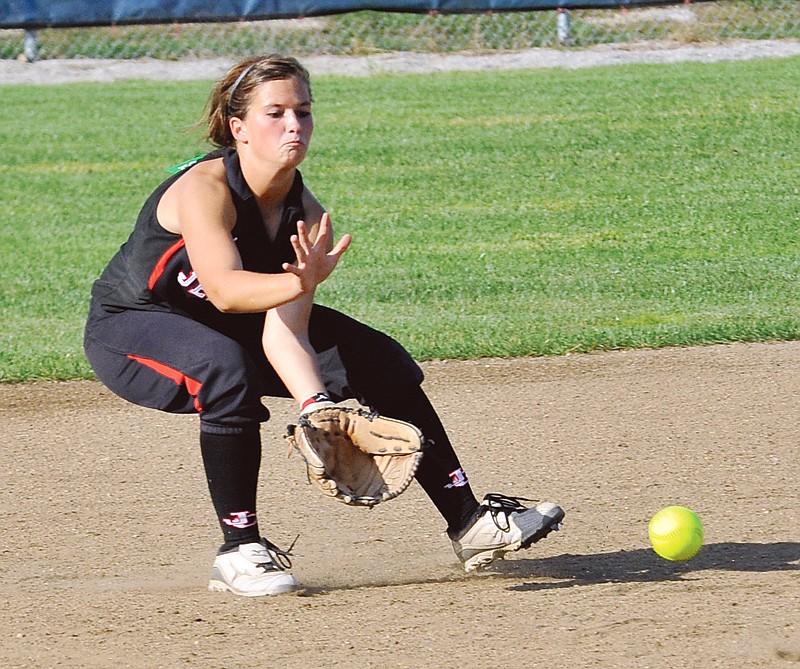 Jefferson City shortstop Dakota Newton fields a grounder during Wednesday's game against Southern Boone at Lincoln Field.