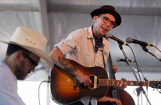 In this July 31, 2011 file photo, singer-songwriter Justin Townes Earle performs at the Newport Folk Festival in Newport, R.I. 