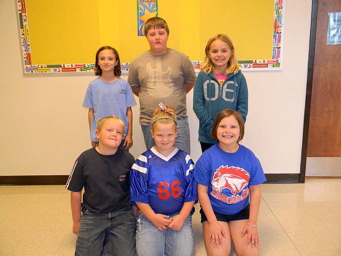California Elementary School Students of the Week for Oct. 14; front row, from left, are third graders Dalton Carey, Sydney Pettigrew and Riley Bisges; back row, Gwendolyn Yarnell, Daniel Johnson and Mariah Mills.