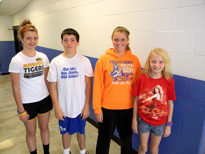 The High Point Student Council for the 2011-2012 School Year; from left, are Halie Dampf, president; Clayton Percival, vice president; Morgan Koerner, secretary; and Molly Dampf, treasurer.