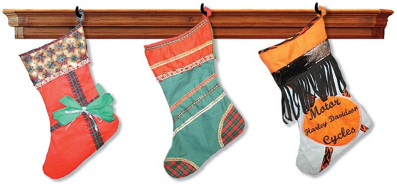 These three stockings are examples of the handcrafted Christmas stockings fashioned by prisoners at the Algoa Correctional Center. Stockings from three different state prisons were donated to three central Missouri food pantries including SERVE, Inc.
