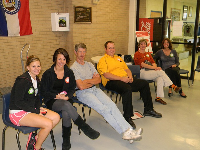 Jamestown C-I School students, faculty and staff wait to donate blood at the Blood Drive held Wednesday, Oct. 26 at the Cafeteria organized by the Science Department and FFA.