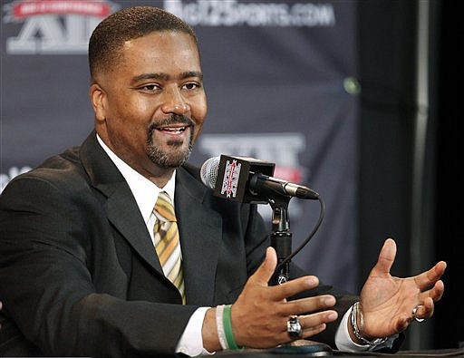 Missouri head basketball coach Frank Haith answers a question during Big 12 media day last month in Kansas City. Haith left Miami in April and now the university is under an NCAA investigation.