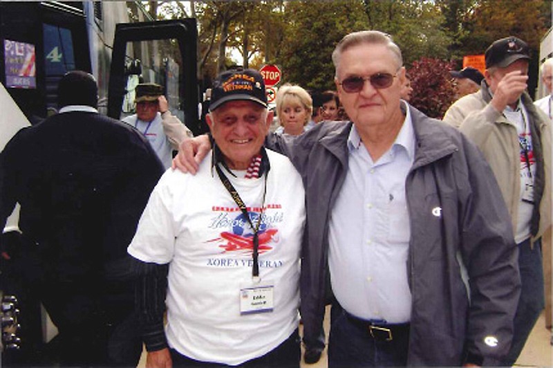 Korean War veteran Eddie Garriott, of Fulton, and his brother, Clyde Garriott (also a Korean War veteran), of Maryland, enjoyed a brief reunion in Washington, D.C. on Nov. 1 when Eddie Garriott was in town as part of Central Missouri Honor Flight. 