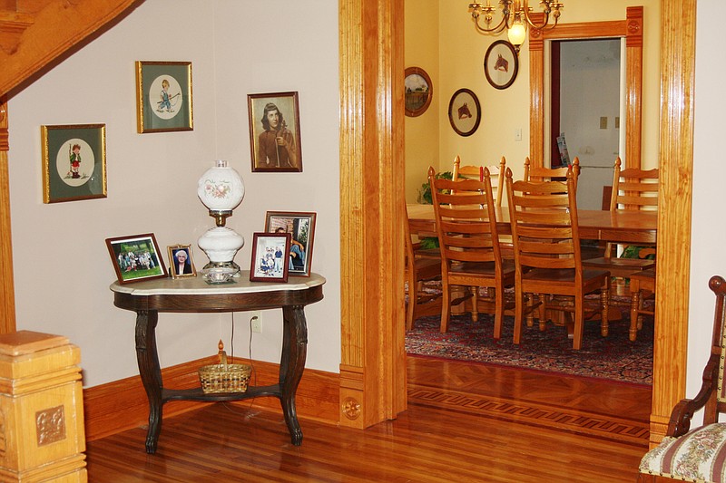 This corner of David and Beth McDaniel's home at 826 Court St. used to have a fireplace - the source of a 1940 fire that destroyed the original interior. David McDaniel said the couple spent 10 months restoring the home from its 1940s modernization to its original floor plan. He said one of the main features of the home is the wood flooring, as well as the woodwork.
