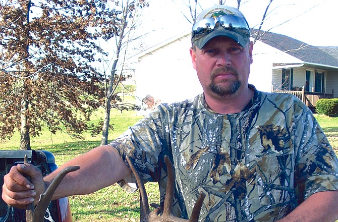 Tony Lortz, Fulton, shows the rack of a 20-point buck he shot on Nov. 12. Callaway County's deer harvest in the firearms season this month was the fourth-highest in the state.