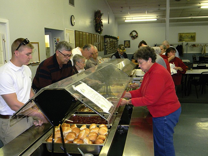 Turkey, dressing, mashed and sweet potatoes, cranberry sauce, pie and other sides and desserts were served at the Thanksgiving meal sponsored by the California Ministerial Alliance held Thursday, Nov. 24 at the California Nutrition Center.
